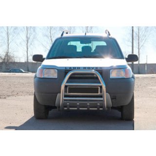 Кенгурятник QT007 (нерж.) Land Rover Freelander I 1997-2006 рр. фото 1