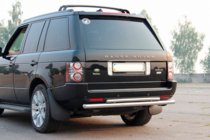 Range Rover III L322 2002-2012 рр. Задня дуга AK002-Подвійний (нерж.) фото 3
