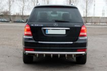 Mercedes GL class X164 2006-2012 рр. Задня дуга AK-style (нерж) фото 2