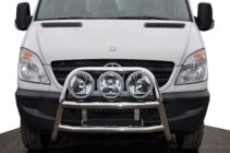 Mercedes Sprinter W906 2006-2018 рр. Кенгурятник високий WT018 (нерж.) фото 1