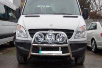 Mercedes Sprinter W906 2006-2018 рр. Кенгурятник високий WT018 (нерж.) фото 2