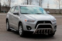 Mitsubishi ASX 2010-2023 рр. Кенгурятник WT002 (нерж.) фото 1