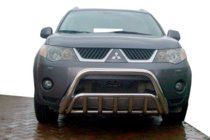 Mitsubishi Outlander 2006-2012 рр. Кенгурятник WT002 (нерж.) фото 1