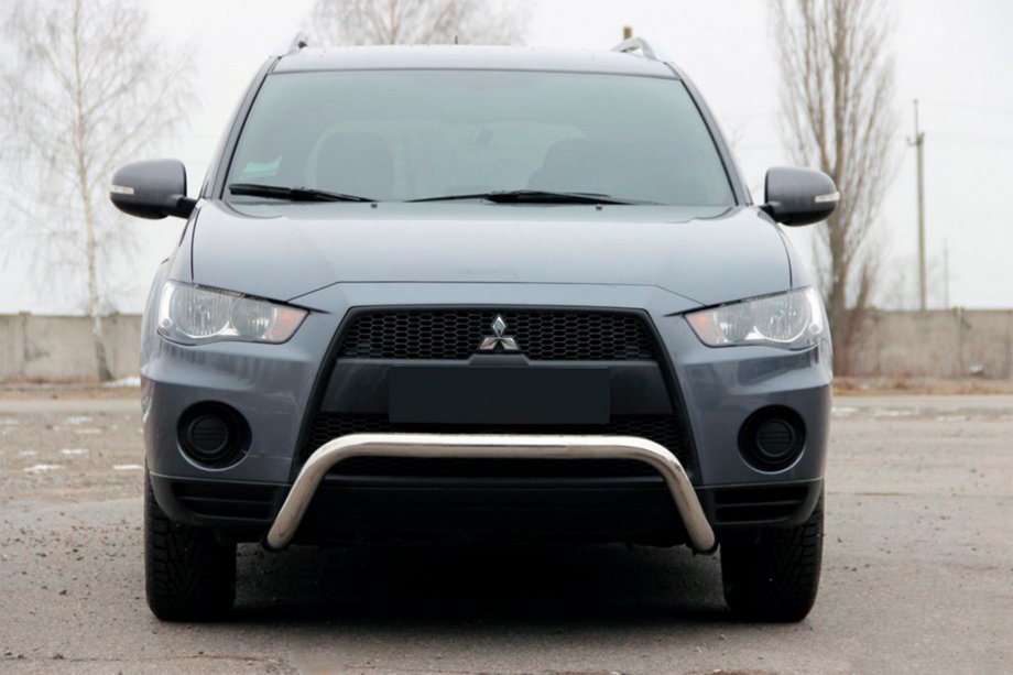 Mitsubishi Outlander 2006-2012 рр. Кенгурятник WT007 (нерж.) Image