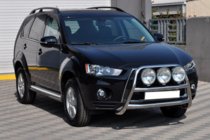 Mitsubishi Outlander 2006-2012 рр. Кенгурятник WT018 (2010-2012, нерж.) фото 2