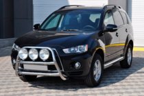 Mitsubishi Outlander 2006-2012 рр. Кенгурятник WT018 (2010-2012, нерж.) фото 3