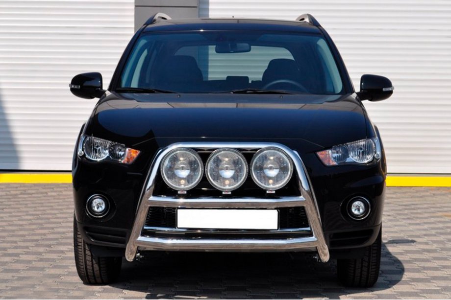 Mitsubishi Outlander 2006-2012 рр. Кенгурятник WT018 (2010-2012, нерж.) Image