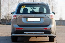 Mitsubishi Outlander 2012-2021 рр. Задня дуга AK004 (нерж) фото 2