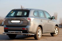 Mitsubishi Outlander 2012-2021 рр. Задня дуга AK004 (нерж) фото 3