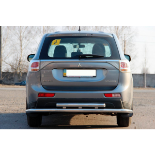 Задня дуга AK004 (нерж) Mitsubishi Outlander 2012-2021 рр. фото 2