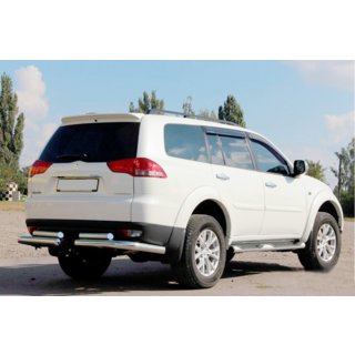Задній захист AK003-Special (2 шт., нерж) Mitsubishi Pajero Sport 2008-2015 рр. фото 3