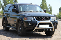 Mitsubishi Pajero Sport 1996-2007 рр. Кенгурятник WT003 (нерж) фото 3