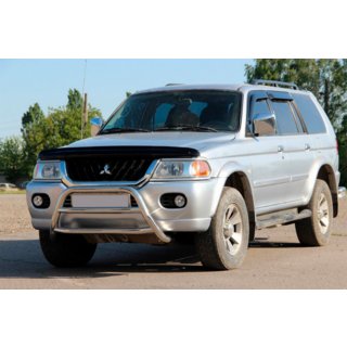 Кенгурятник WT022 (нерж) Mitsubishi Pajero Sport 1996-2007 рр. фото 1
