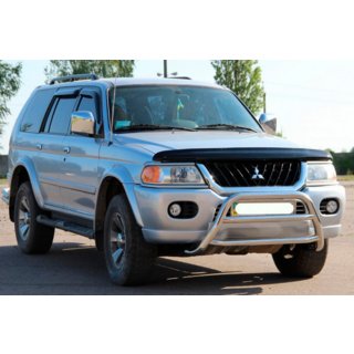 Кенгурятник WT022 (нерж) Mitsubishi Pajero Sport 1996-2007 рр. фото 3