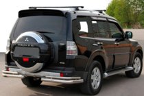 Mitsubishi Pajero Wagon IV 2006-2021 рр. Задня дуга AK003 Подвійний (нерж.) фото 1