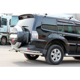 Задня дуга AK003 Подвійний (нерж.) Mitsubishi Pajero Wagon IV 2006-2021 рр. фото 3