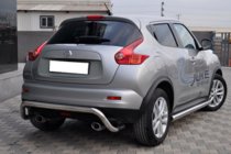 Nissan Juke 2010-2019 рр. Бічні труби Ø60 (2 шт., нерж.) фото 4