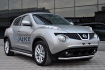 Nissan Juke 2010-2019 рр. Бічні труби Ø60 (2 шт., нерж.) фото 3