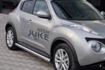 Nissan Juke 2010-2019 рр. Бічні труби Ø60 (2 шт., нерж.) фото 1