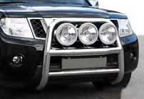 Nissan Pathfinder R51 2005-2014 рр. Кенгурятник WT018 (нерж) фото 1