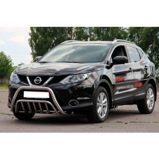 Кенгурятник WT002 (нерж) Nissan Qashqai 2014-2021 рр. фото 2