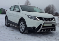 Nissan Qashqai 2014-2021 рр. Кенгурятник WT003 (нерж) фото 4