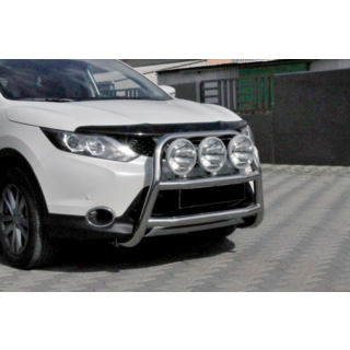 Кенгурятник WT018 (нерж) Nissan Qashqai 2014-2021 рр. фото 4