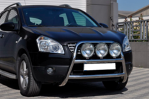 Nissan Qashqai 2007-2010 рр. Кенгурятник WT018 (нерж.) фото 2