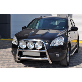 Кенгурятник WT018 (нерж.) Nissan Qashqai 2007-2010 рр. фото 3