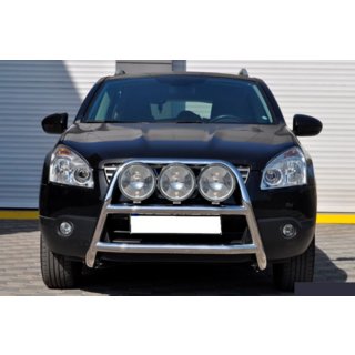 Кенгурятник WT018 (нерж.) Nissan Qashqai 2007-2010 рр. фото 1