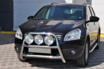 Nissan Qashqai 2010-2014 рр. Кенгурятник WT018 (нерж.) фото 3