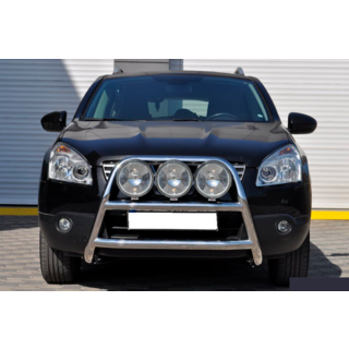 Кенгурятник WT018 (нерж.) Nissan Qashqai 2010-2014 рр. фото 1