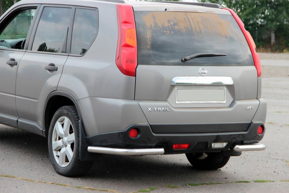 Nissan X-trail T31 2007-2014 рр. Задні кути AK003 (2 шт., нерж.) Фото 3