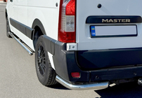 Renault Master 2011-2023 рр. Бічні труби BB002 (2 шт., нерж.) фото 8