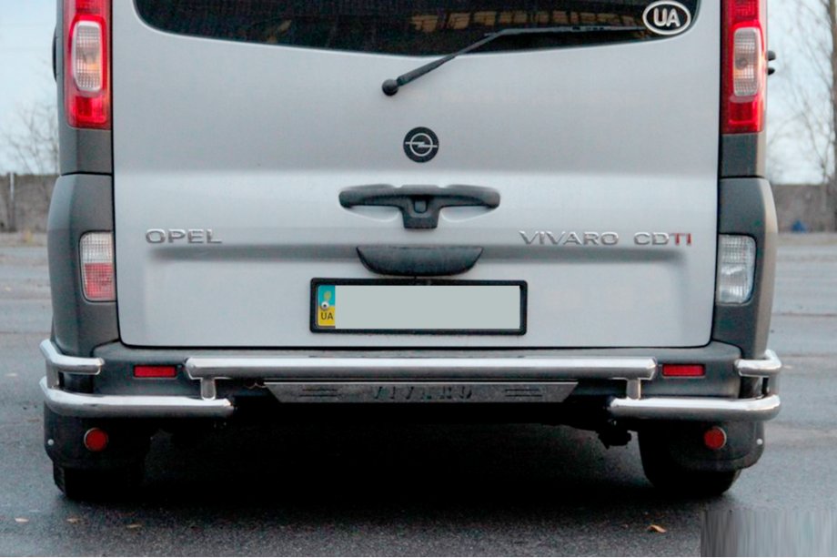 Nissan Primastar 2002-2014 рр. Задній захист AK-Special (нерж) Фото 3