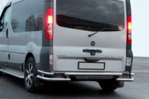 Renault Trafic 2001-2015 рр. Задній захист AK-Special (нерж) фото 6