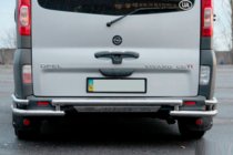 Renault Trafic 2001-2015 рр. Задній захист AK-Special (нерж) фото 5