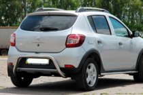 Renault Sandero 2013-2022 рр. Задня дуга AK007 (нерж) фото 6