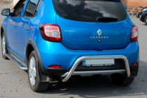 Renault Sandero 2013-2022 рр. Задня дуга AK007 (нерж) фото 2