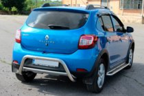 Renault Sandero 2013-2022 рр. Задня дуга AK007 (нерж) фото 3