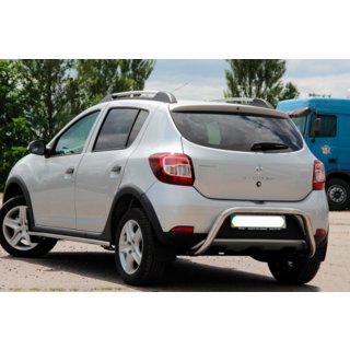 Задня дуга AK007 (нерж) Renault Sandero 2013-2022 рр. фото 4