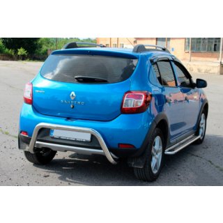 Задня дуга AK007 (нерж) Dacia Sandero 2013-2020 рр. фото 2