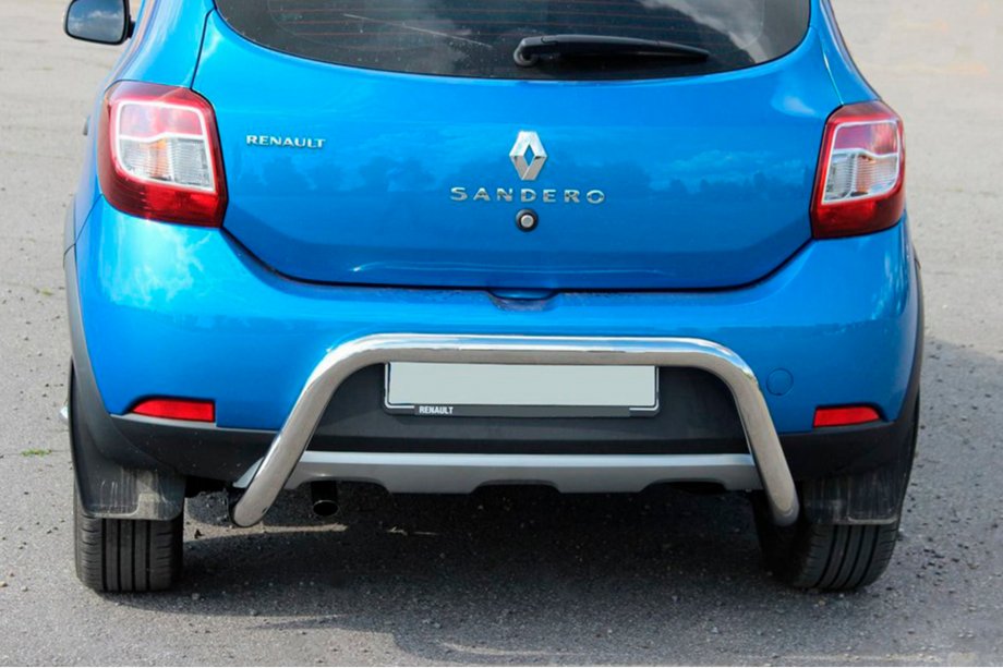 Dacia Sandero 2013-2020 рр. Задня дуга AK007 (нерж) Фото 3