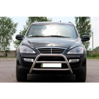 Кенгурятник WT022 (нерж) SsangYong Kyron 2005-2014 рр. фото 2
