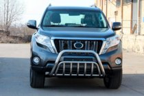 Toyota Land Cruiser Prado 150 2009-2023 рр. Кенгурятник WT002 (нерж) фото 5
