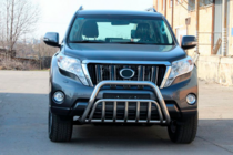 Toyota Land Cruiser Prado 150 2009-2023 рр. Кенгурятник WT002 (нерж) фото 5