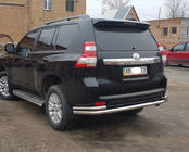 Toyota Land Cruiser Prado 150 2009-2023 рр. Задня дуга AK005-2 (нерж) фото 5