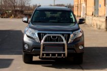 Toyota Land Cruiser Prado 150 2009-2023 рр. Кенгурятник QT007 (нерж) фото 3