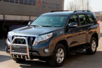 Toyota Land Cruiser Prado 150 2009-2023 рр. Кенгурятник QT007 (нерж) фото 2