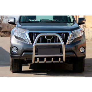 Кенгурятник QT007 (нерж) Toyota Land Cruiser Prado 150 2009-2023 рр. фото 1